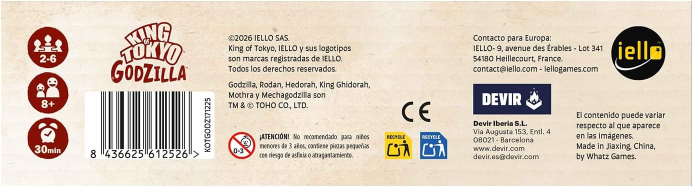 King of Tokyo: Godzilla - Español - PREVENTA - Imagen 5